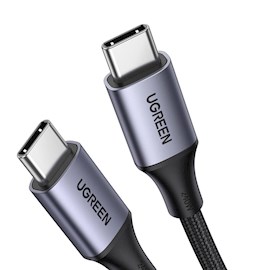 USB კაბელი UGREEN US535 (90440), Type-c to Type-c USB-C To USB-C, 2m, Black